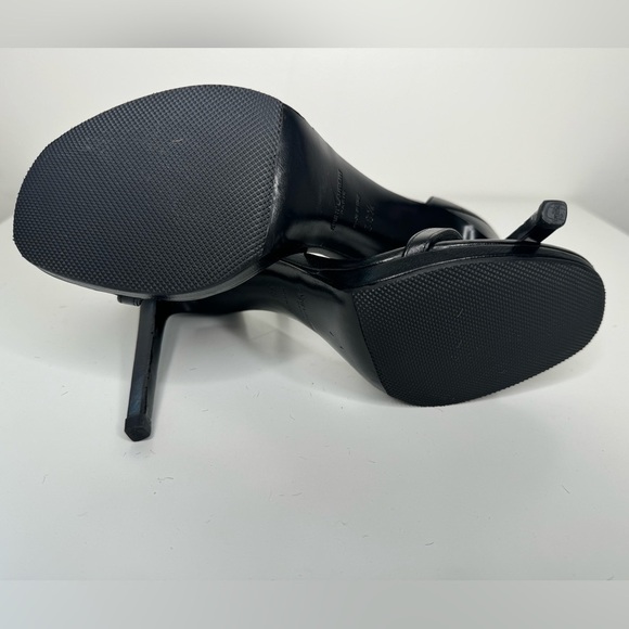 Yves Saint Laurent Paris Black Amber Ankle Sandals Sz 38.5 - Picture 4 of 6